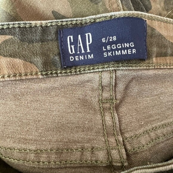 Gap Denim camouflage Jean/leggings skimmer comfortable 6/28. - Picture 2 of 8